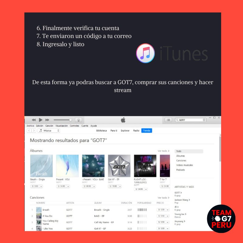 TeamG7Peru's tweet photo. #TEAMG7PERU🇵🇪 GUÍA ITUNES

🌸 ITunes es otra app para apoyar a #Youngjae en este lanzamiento.
Aquí podras ver los pasos correctos para comprar una canción (no es necesario tener iPhone).

📎PC https://t.co/JyQKg4mKFa

#영재 #Youngjae #YOUNGJAE_SUGAR #SUGAR 
@GOTYJ_Ars_Vita https://t.co/Shrsuggxbp