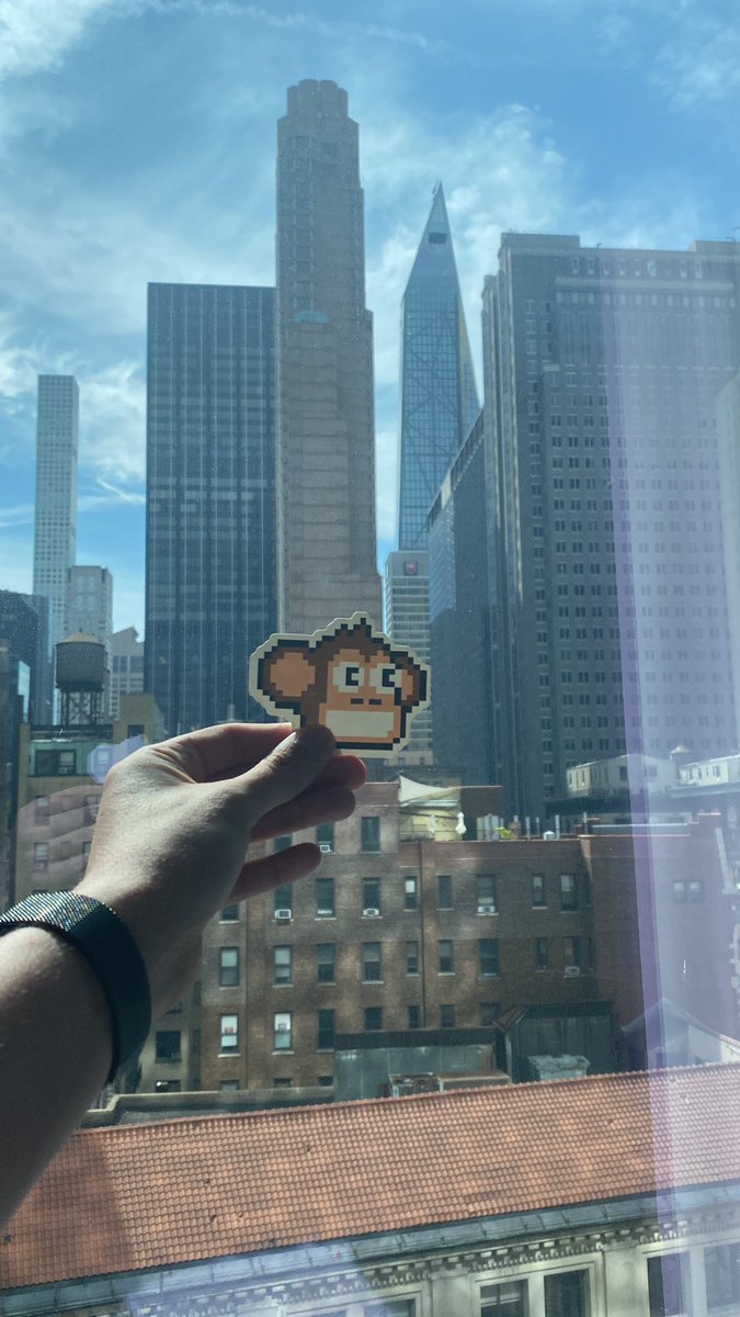 ChimpersHQ's tweet photo. Surprise, mystery and reward are the values we live by in the Chimpverse, and it seems as the Chimpers have taken this to NFT NYC! 👀🧵 https://t.co/kajp6KbGNS