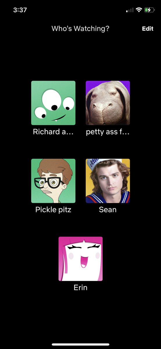 k_carm_09's tweet photo. Question.. does anyones else’s family change each other’s Netflix profile icon photo when they are mad at each other? https://t.co/Lyg8yxFppu