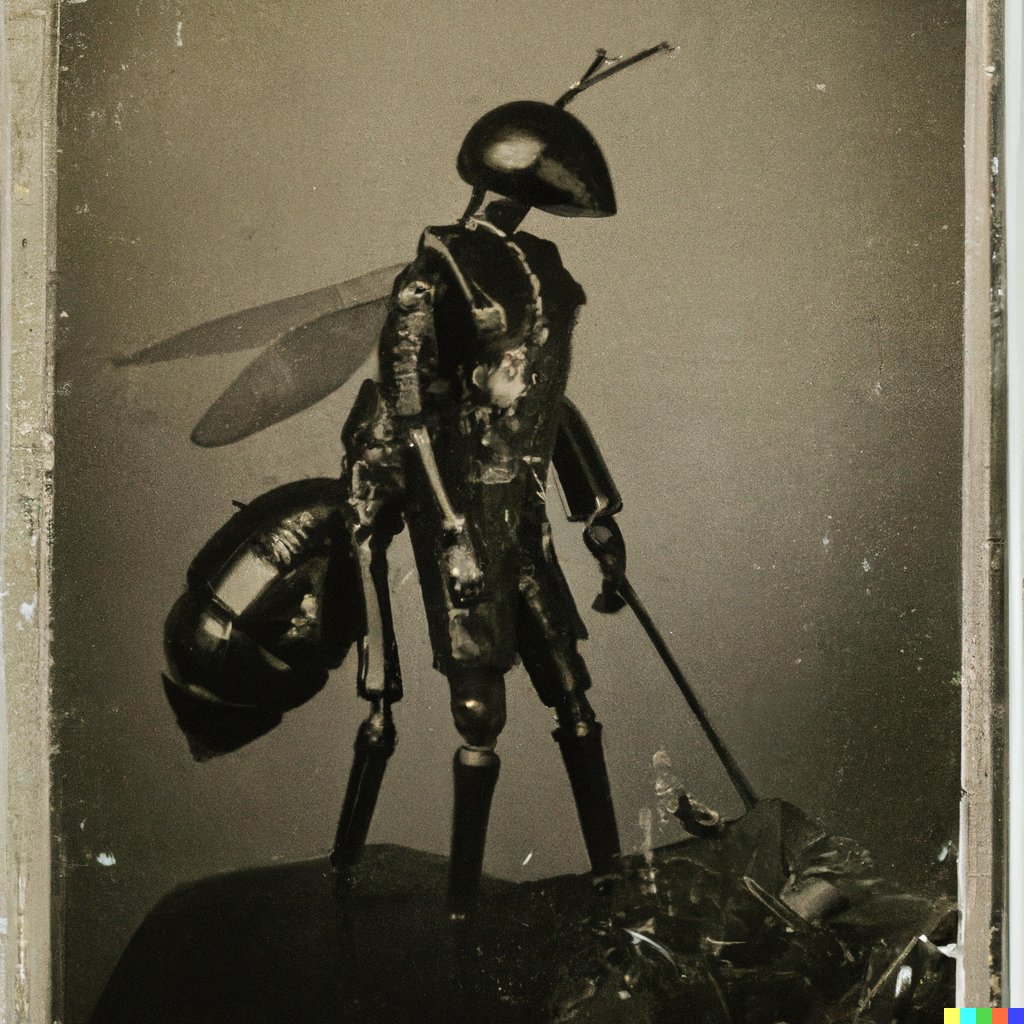 shomila's tweet photo. Got access to DALL-e (the full version) and really understood the real power of it seeing the talented designer @simonainge play around and produce this image. Notice the film scratches and small details - amazing! @OpenAI #dalle https://t.co/dwneOaL6cm