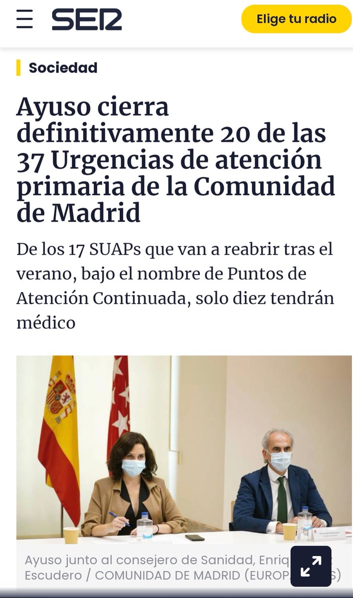 AlbertoBlazquez's tweet photo. Día de la infamia de @IdiazAyuso contra servicios públicos en #AlcaládeHenares 👇

😡 El SUAP de Luis Vives cerrado hace más de dos años, ya no volverá a abrir. Sin urgencias en atención primaria

😡 El IES Francisca de Pedraza no tiene proyecto ni fecha para su terminación https://t.co/oImm5UoEte