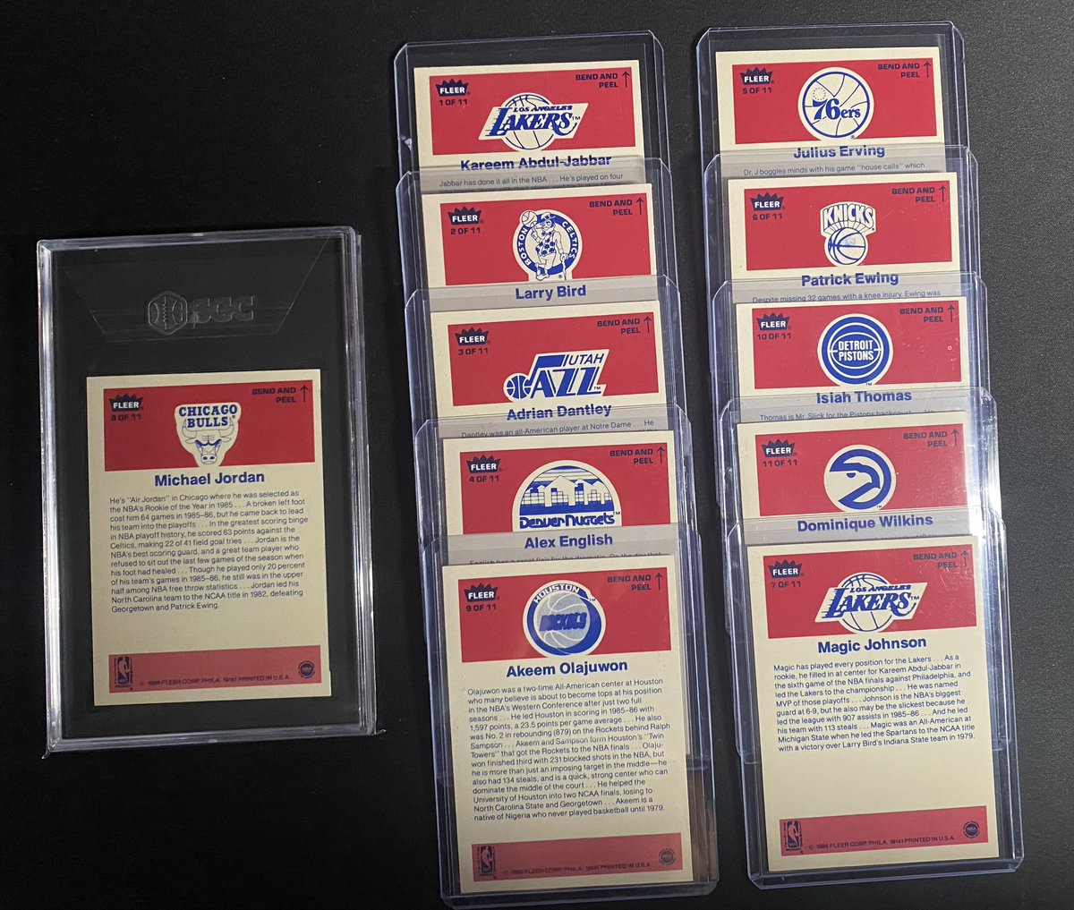 cards2contracts's tweet photo. 1986 Fleer Jordan Sticker Set with SGC 7 Jordan 

-PRICE DROP $1200 FF OBO

#86fleer #jordan @MDRANSOM1 @sports_sell @CardboardEchoes @TheHobby247 @HobbyRetweet_ @hobbyretweeters https://t.co/7MVpNeV7tr