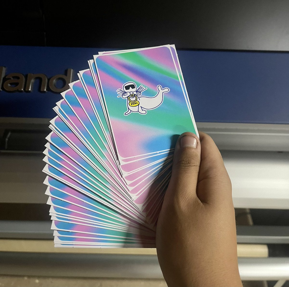 AkovPrinting's tweet photo. Stickers shipped Next-Day for @thenftswagger 🙌 https://t.co/YVaicKZnBd