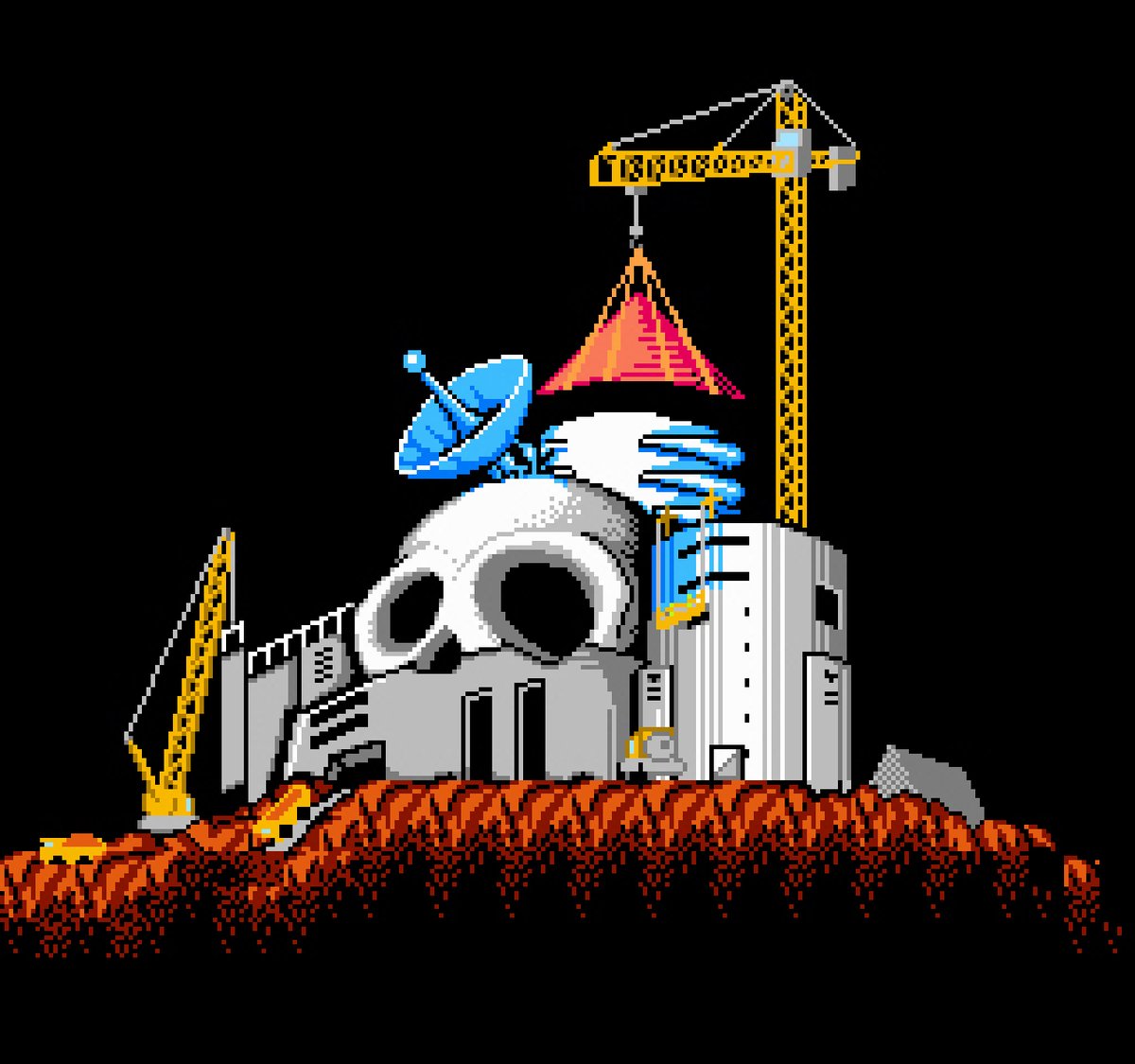 mrlindeed's tweet photo. If you're wondering why they don't show Wily's fortress in Mega Man 1, it's because it was still under construction.
Full video : https://t.co/mbgolmp2t3
#pacifistman #pixelart #pixelartwork #MegaMan #NES https://t.co/dC3NAyA9YB