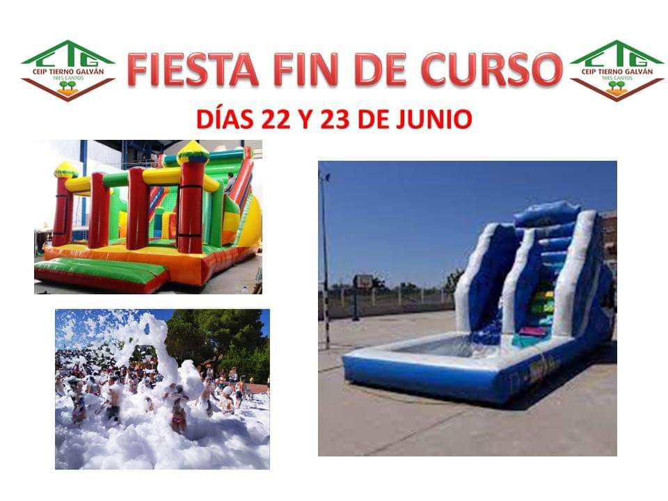 AMPA_TG_3C's tweet photo. Y ya queda muy poco para la esperada FIESTA FIN DE CURSO. Nuestros hijos e hijas han trabajado muy duro y se merecen todo lo que les espera.
El miércoles 22 de junio haremos la fiesta de la espuma donde se lo pasarán en grande.
Y como colofón final, el jueves 23, último día de https://t.co/4wXqicqP7G