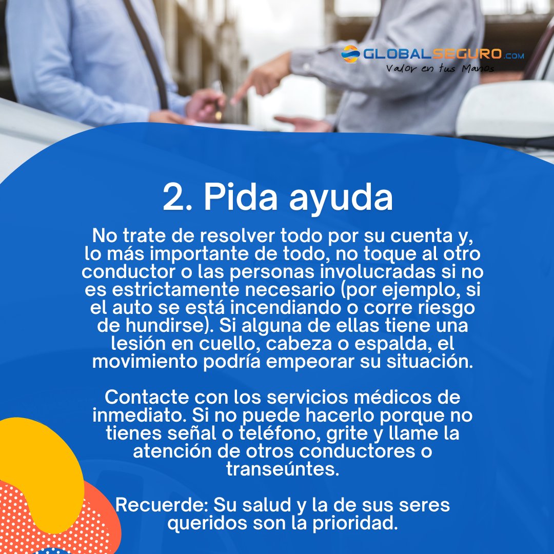 GlobalSeguro's tweet image. Esperamos que nunca tengas un accidente de tránsito. Pero es importante que leas algunas recomendaciones de cómo actuar en esa situación.

¿No tiene una póliza contra accidentes de tránsito o tiene alguna consulta? Contáctenos y reciba asesoría personalizada.