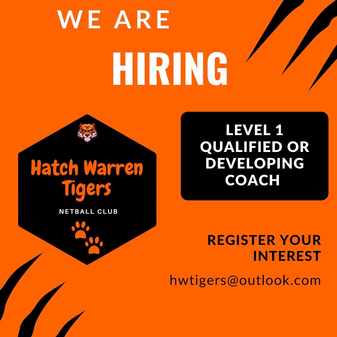 HWT_Netball's tweet photo. WE ARE GROWING!! 

Lots of opportunities to join our team as a coach, umpire or junior leader! 

Application Forms: https://t.co/G0pdxKvWMc https://t.co/ZlQZLY62hT