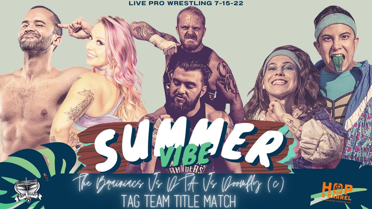 IronheartPw's tweet photo. First matchup for #IHPWSummerVibes will be a war! A war for the titles! #DoomFly took the titles from #DTA when @dtaaronorion had to defend them alone. But who will leave as Champs? #DTA will have to deal with The Champs, as well as #TheBrainiacs if they want to regain the titles https://t.co/W9rgk6SDJC