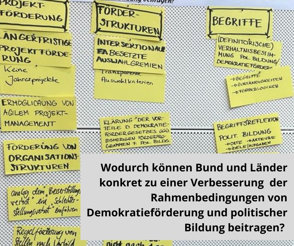 Denkfabrik „Gemeinsam für eine lebendige Demokratie“ am 20. und 21. Juni in Leipzig. Ziel ist die Vernetzung der vielfältigen bundes- und landesweit tätigen VertreterInnen der politischen Bildung und Demokratieförderung sowie Schaffung neuer Perspektiven für die gemeinsame Arbeit