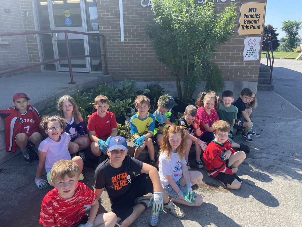 Weeding, planting, and watering. A perfect wrap up activity to our Plants and Soils learning, and the flowerbeds <a href="/HNM_Marysville/">Holy Name of Mary Catholic School</a> look much better!