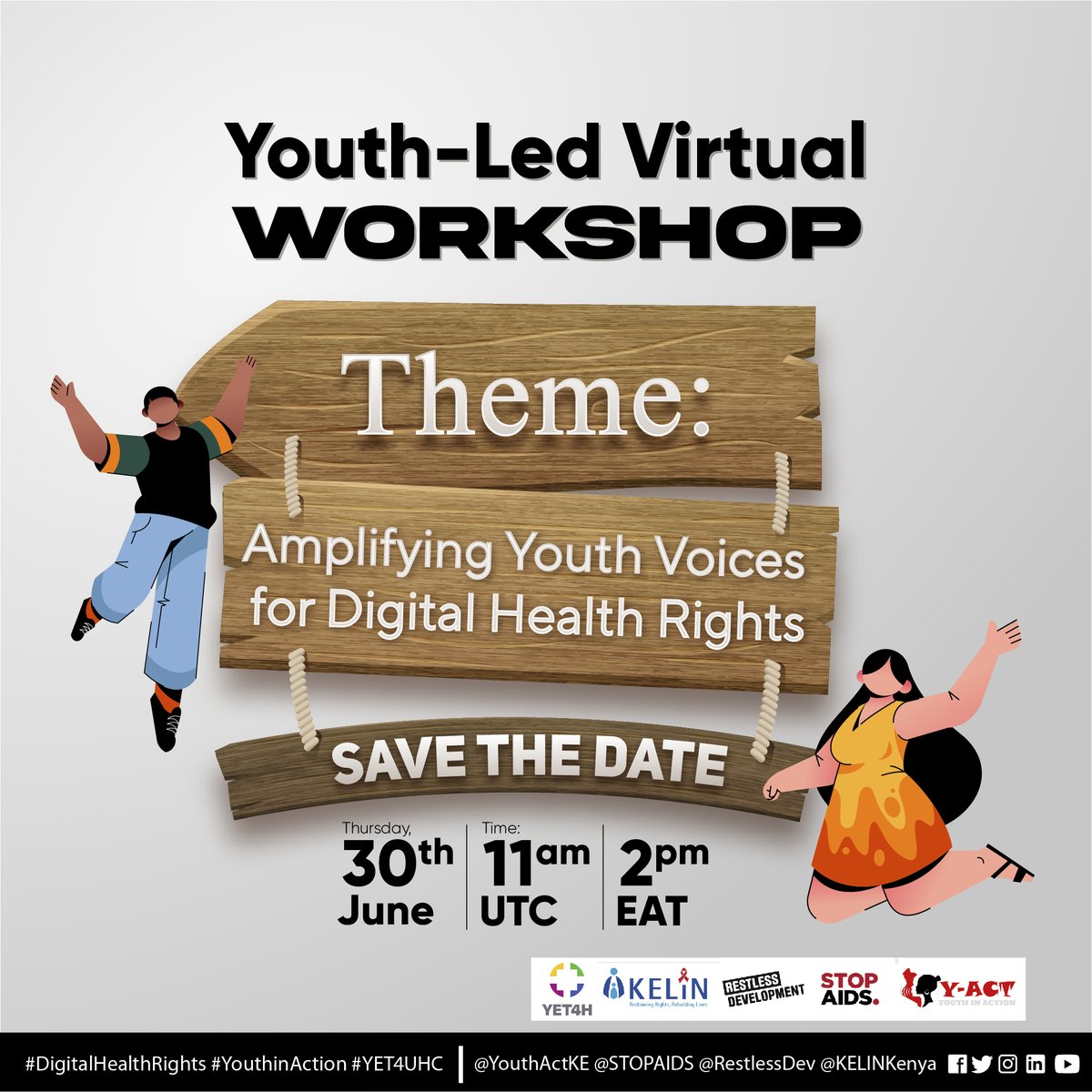 As a #youngperson do you want to advocate for your inclusion in digital health?Join this interactive workshop to learn about actionable steps on how YOU can advocate for your digital health rights. #DigitalHealthRights #YouthinAction
@YouthActKE <a href="/STOPAIDS/">STOPAIDS</a> <a href="/RestlessDev/">Restless Development</a> <a href="/KELINKenya/">KELIN</a>