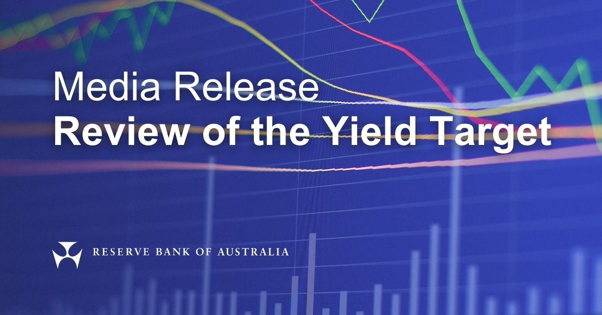 RBAInfo's tweet photo. We have issued a media release - Review of the Yield Target - https://t.co/FIpfTM6ZTa

#rba #mediarelease #yieldtarget #ausecon https://t.co/IPvFgxH2Ku