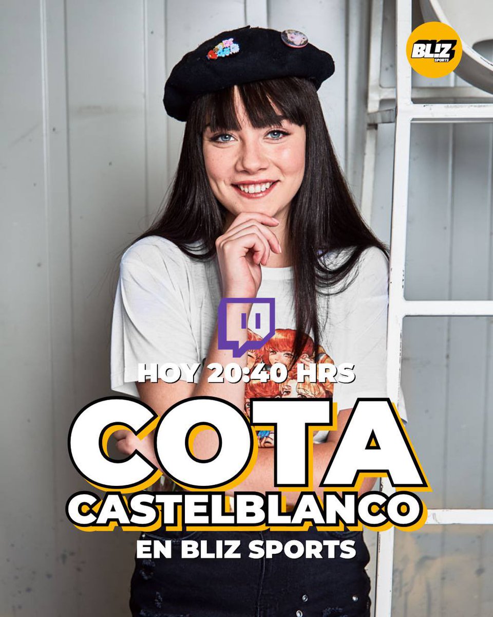 BlizStudios's tweet photo. Hoy a las 20:40 hrs no te pierdas una jornada más de #BlizTendencias, a través de nuestro canal de Twitch #BlizSports. Esta vez nos acompañará la increíble actriz chilena #CotaCastelblanco😍😍😍
Conecta aquí: https://t.co/vzQZthylpc
#castelblanco #bliztendencias #trends #trendz https://t.co/fZEXWAsHmq