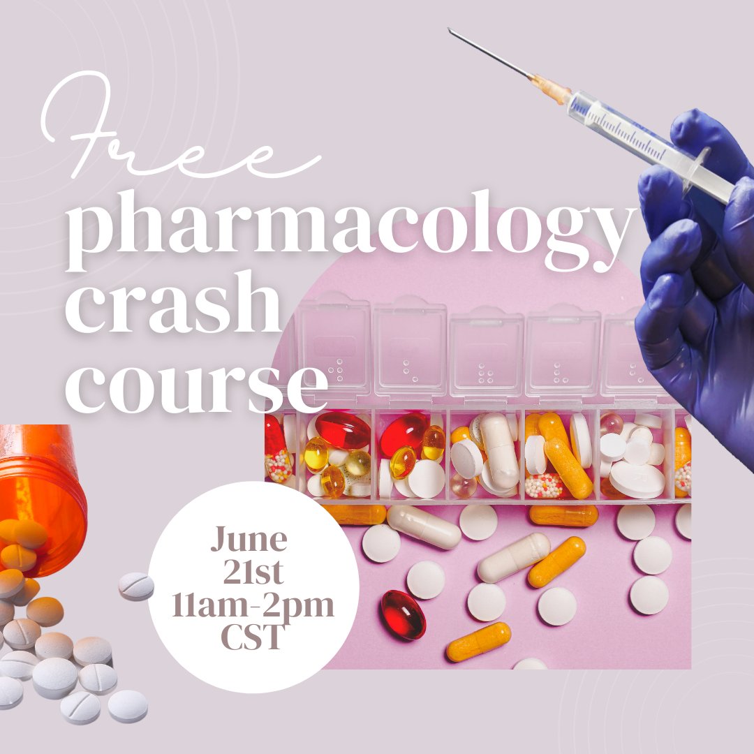 What are you doing tomorrow?? Our favorite crash course is back, and it's FREE! Study up on your pharma with Morgan tomorrow...

June 21st
11am-2pm Central Time
loom.ly/X2rJrFc
Code: ARCHERCARES   

#nclexreview #testtakingstrategies #pharmacologynotes #nclexstudytime