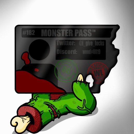 i_give_locks's tweet photo. Just got my Monster Pass! lfg, pumped for the upcoming mint #MonstersInside @LightsOut_NFT https://t.co/K6IwgoJGhA