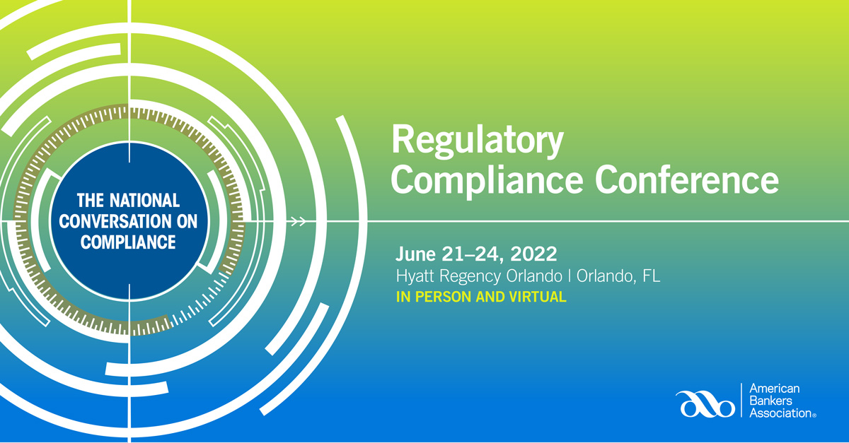 PamBuckley15's tweet photo. #ABARCC is the source for the national conversation on compliance. Looking forward to seeing everyone; travel safe! https://t.co/qyjNNsZCrH