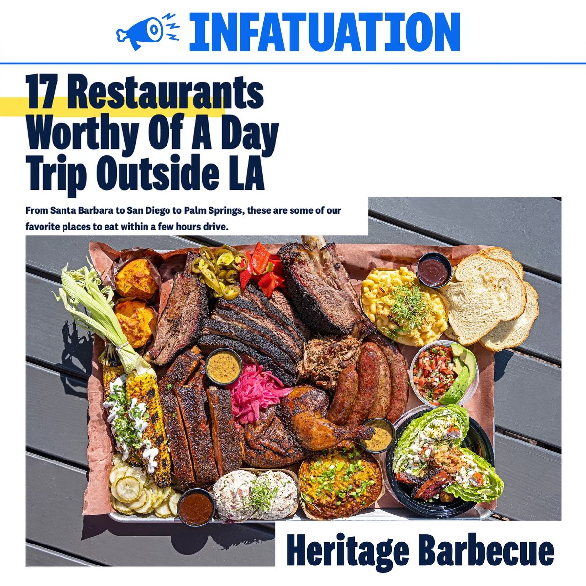 Thank you @infatuation_la and @g_sny for the O.C. love! 💙 

"When it comes to Texas-style barbecue in California, it doesn’t get more serious than Heritage Barbecue in San Juan Capistrano."