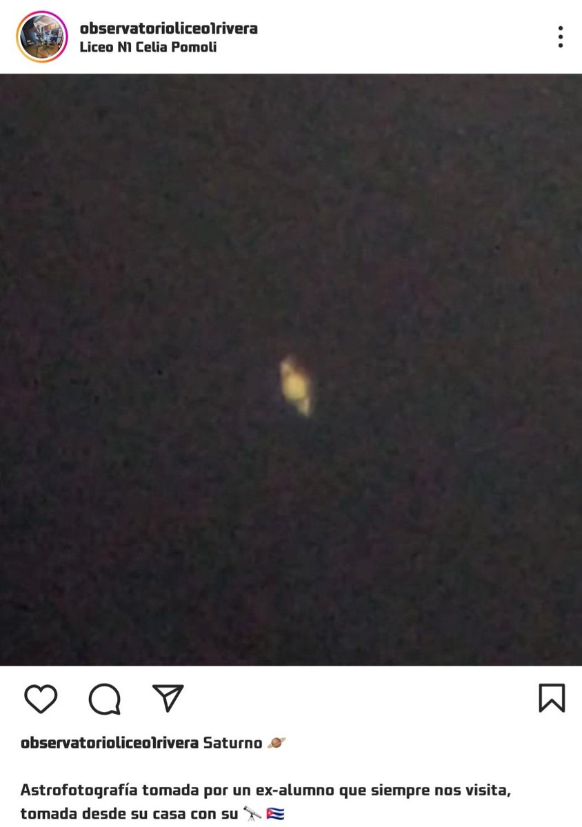 Nestorbusta's tweet photo. Saturno 🪐
Astrofotografía tomada por un ex-alumno que siempre nos visita, tomada desde su casa con su 🔭  🇨🇺 👏 👏 

@ANEP_Uruguay 
@oalmuruguay 
@OAM_uy https://t.co/LlqHGTfJaR