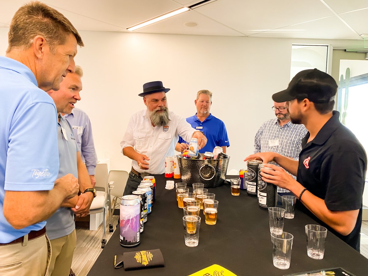 GPEC's tweet photo. DYK Arizona’s craft brewing industry had an economic impact of $1B+ in 2021? 🍻 We recently heard from @AZCraftBrewers, @PHXAleBrewery, @OldEllsworth &amp; @CCDAZ on supply chain, economic impact &amp; more. 

Keep an eye out for our blog recap soon. #GreaterPHXtogether #AZFreeToBe https://t.co/O7kSfkiAIZ