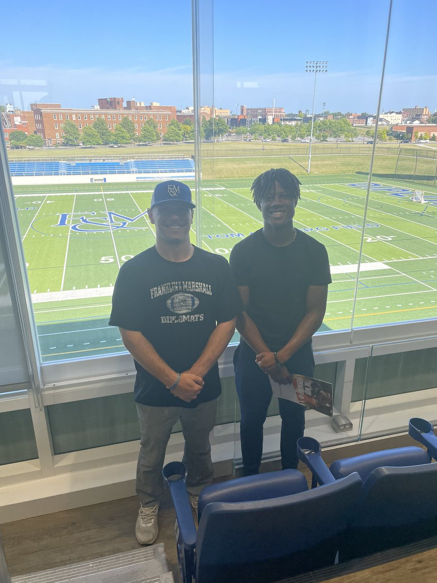 I had a great time visiting <a href="/FandMCollege/">Franklin & Marshall</a> <a href="/FandMFootball/">F&M Football</a> 

Thank you so much to <a href="/Coach_Q41/">Matt Quattrone</a> for the tour. Go Dips!