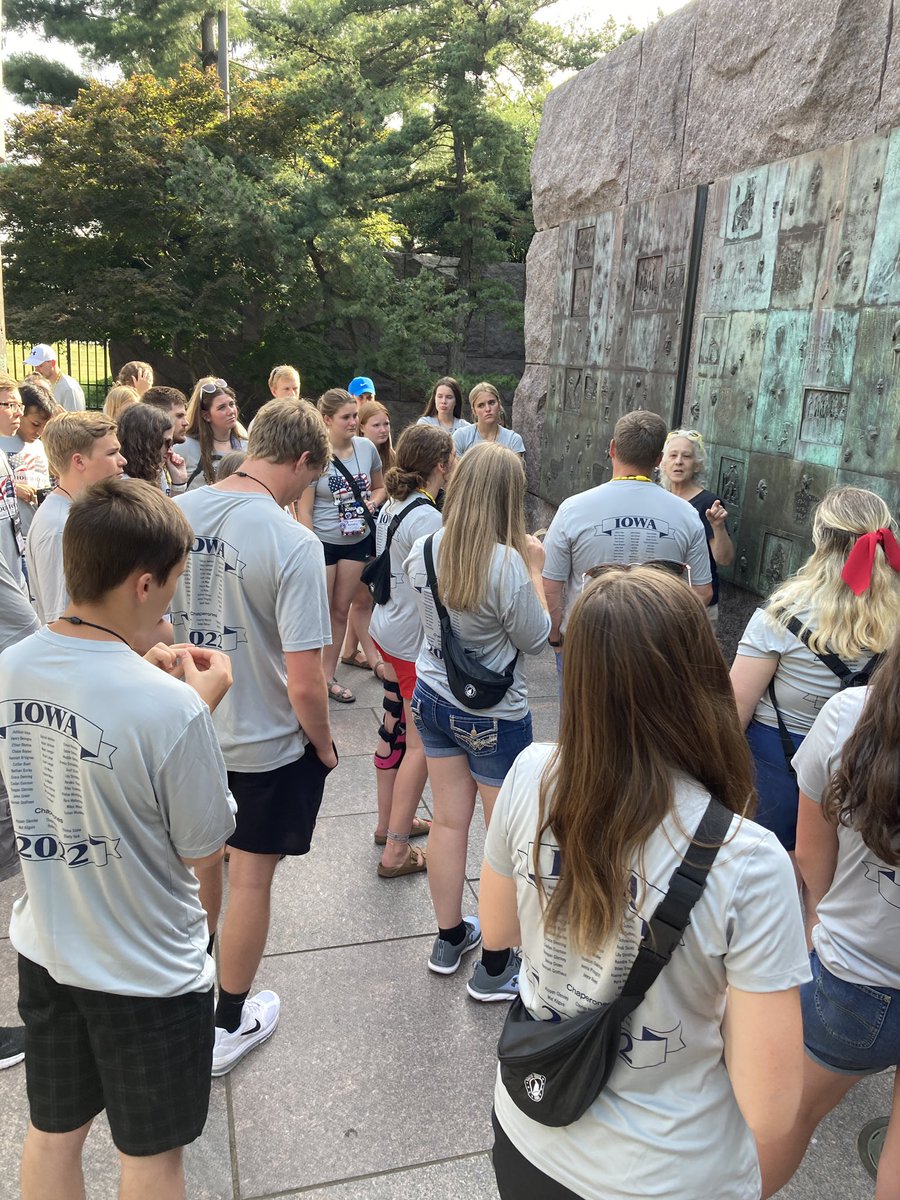 Touring monuments and memorials around Washington D.C. with our guide, Amy Gold.