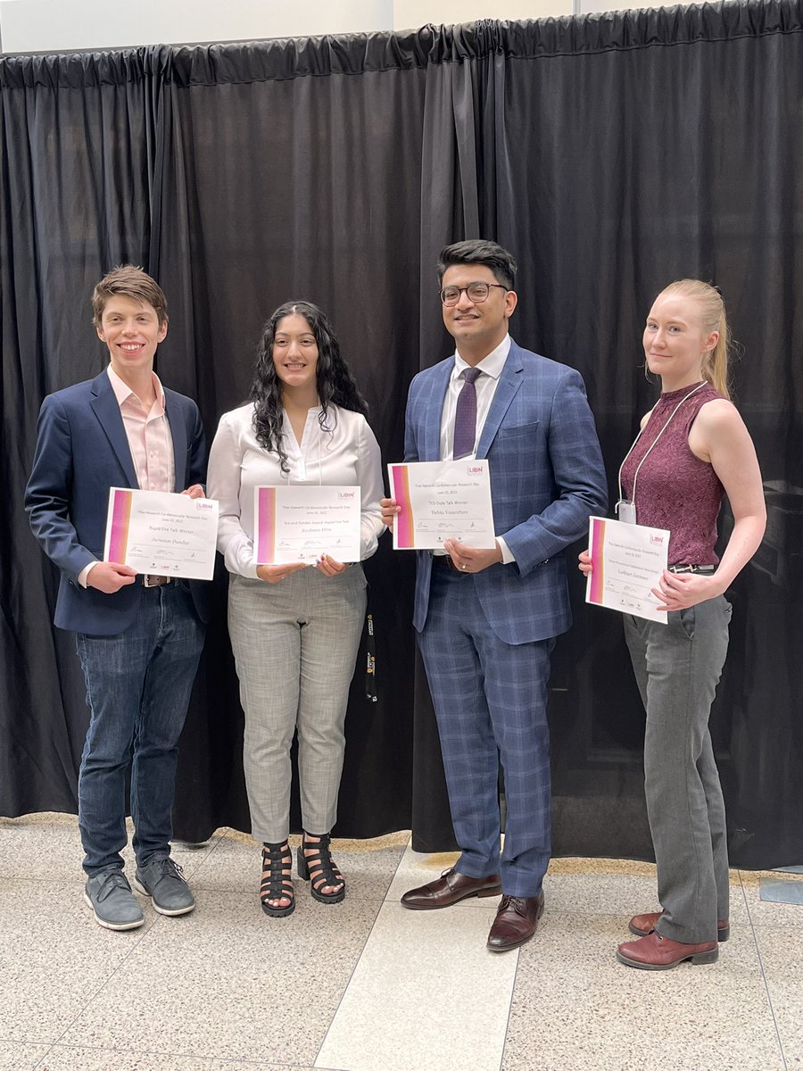 Congratulations to the 2022 Tine Haworth Cardiovascular #ResearchDay winners!