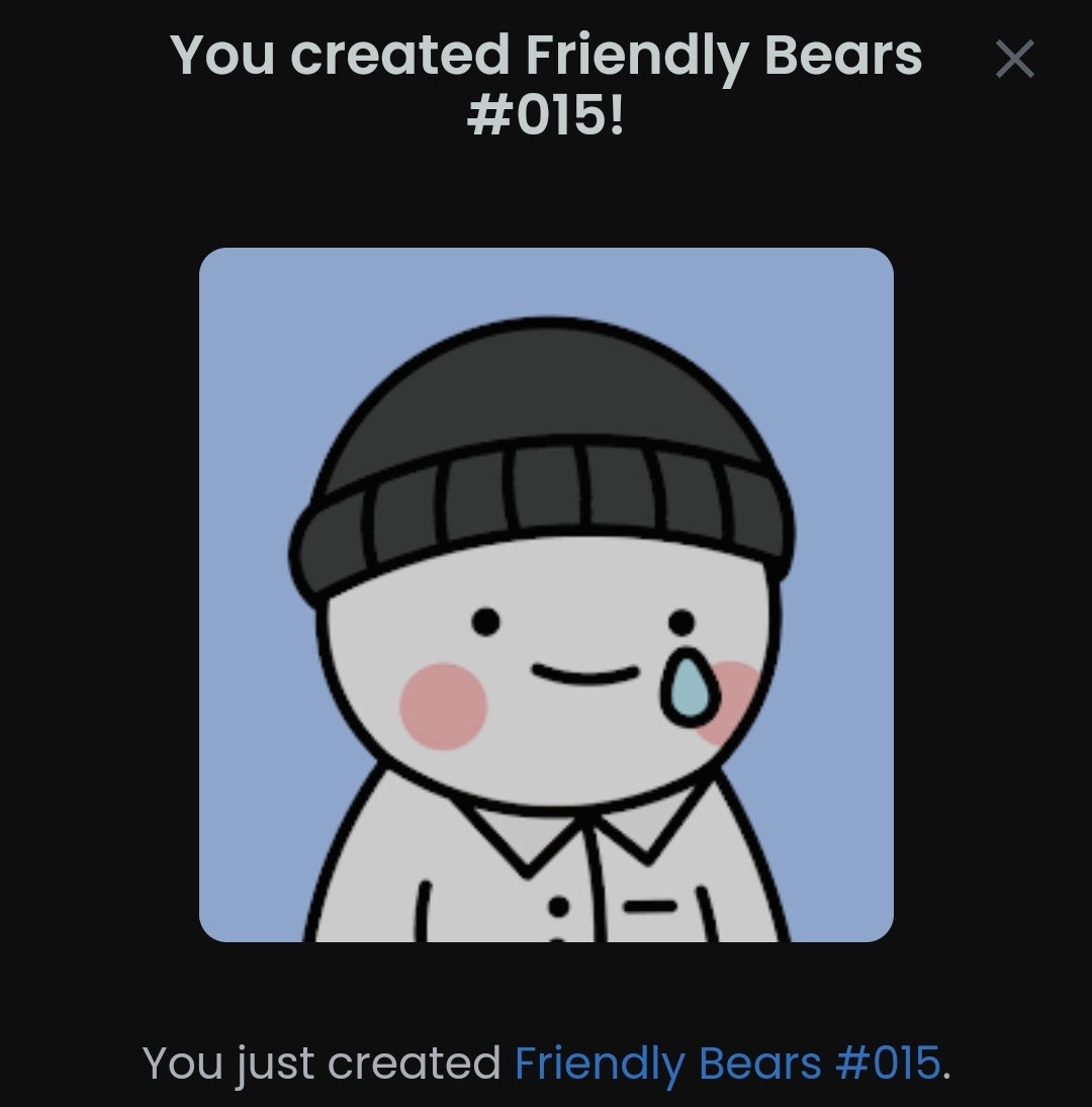 check out our new bear!💎🐼😁

Friendly Bears #015

opensea.io/assets/matic/0…

#crypto #ETH #nft #nfts #nftcollector #nftcollectors #nftcollection #NFTCommunity <a href="/opensea/">OpenSea</a>