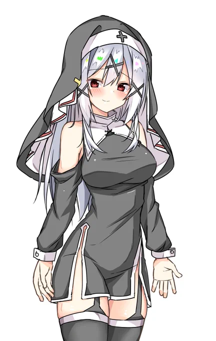 白髪シスター 