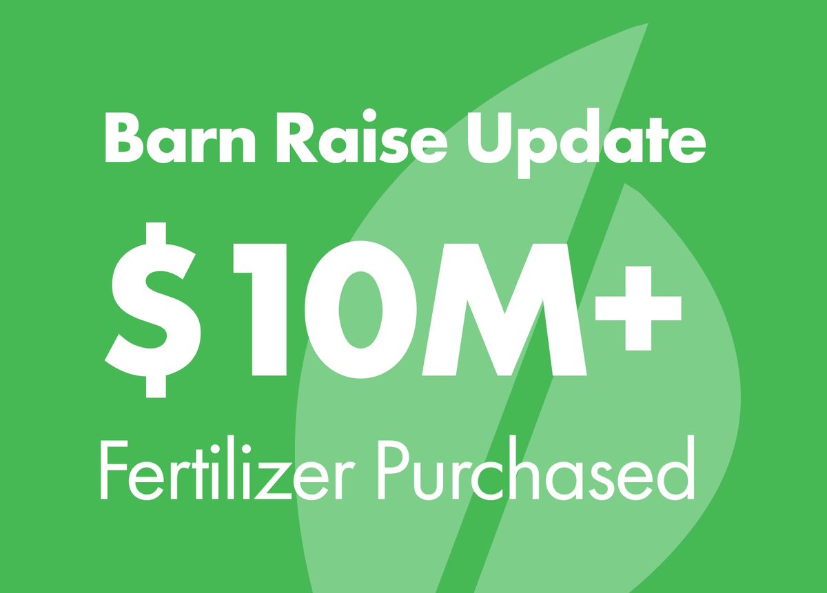 BeanstalkFarms's tweet photo. Beanstalk has raised over $10M through the Barn Raise thus far. Learn more about the Barn Raise at https://t.co/RK8Y09cLt6 https://t.co/pbYDzjenen