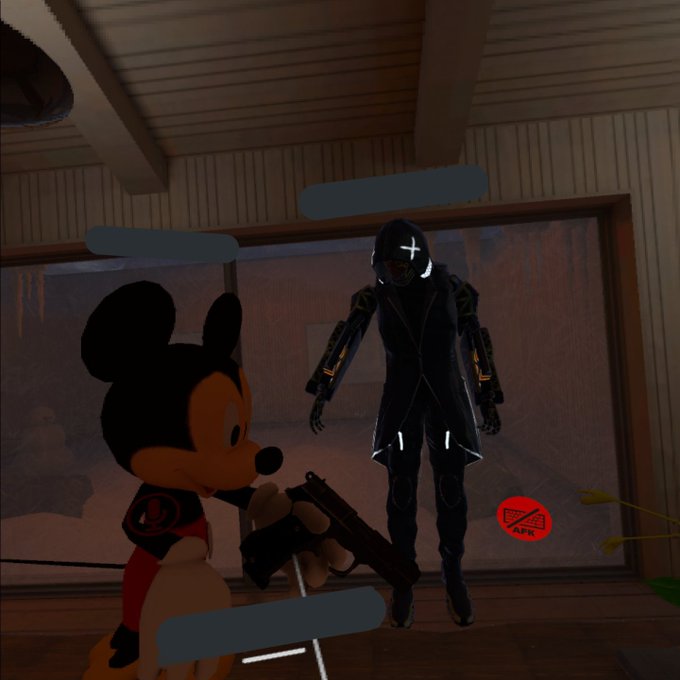 Tried #VRChat on the Meta Quest for 5 mins and came across this craziness. https://t.co/N0ZczROk3h<a href="/tag/vrchat"class="tags">#VRChat</a>