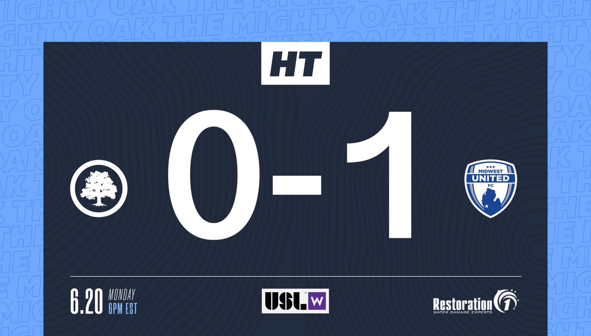 AFCAnnArbor's tweet photo. HALFTIME | The Midwest United goal in the 18th remains the difference between the sides as we break for the half. 45 more minutes soon to come!
#COYMO | #MIDvANN https://t.co/Ojo2v7BHsk