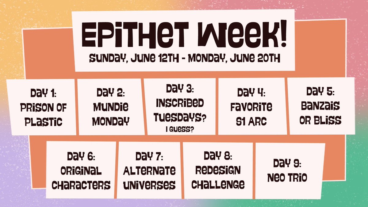 circuswclowns's tweet photo. Day 9!! Happy birthday jello!!
#EpithetWeek
#EpithetErased https://t.co/PnZpxWo9Ey