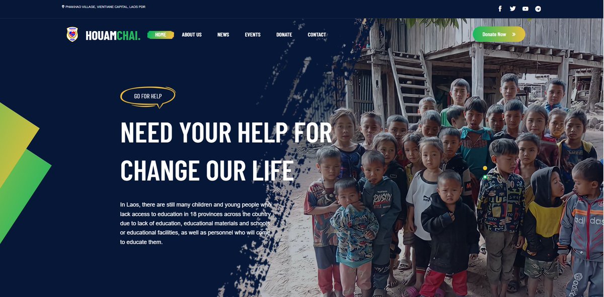 houamchai1630's tweet photo. 🫰🫰 Coming Soon 👏👏👏
" The first Foundation website in Laos PDR "
Our Project Are Running 
- School construction 
- Provide scholarships to children
- Rescue 
- Poverty alleviation and Other
https://t.co/adNlaIxSV8
https://t.co/u2lAVYjaq1
 Donate Direction: +856 2022773305 https://t.co/fxURaO5u7D