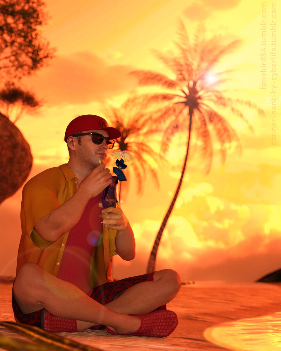 Markus enjoying some well-deserved relaxing time 😜 #DetroitBecomeHuman #dbhmarkus #dbhrk200 #daz3dstudio #dbh
