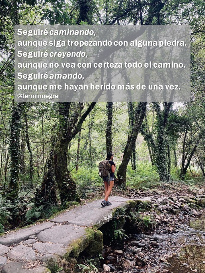 ferminnegre's tweet photo. Seguiré caminando,
aunque siga tropezando
con alguna piedra.
Seguiré creyendo,
aunque no vea con certeza
todo el camino.
Seguiré amando, 
aunque me hayan herido
más de una vez.
#FelizMartes #FelizMiércoles
☀️🚶🏼‍♂️👇 https://t.co/H7MD0kSFyE