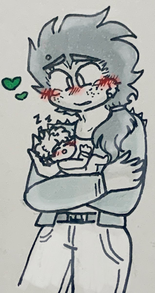 a lil doodle for my friends 😭🍼 i luv him so much :’’) #HappyFathersDay