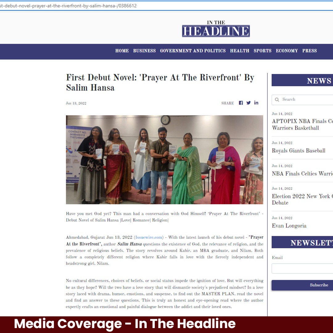 AuthorsInkIndia's tweet photo. Glimpses of the media coverage of "Prayer At The Riverfront" launch held at the Gujarat Literature Festival 2022 in Ahmedabad.
@Salim_hansa_
#SalimHansa #BookLaunch #AuthorsInk #mediacoverage
#WIP #BookTwitter #WritingCommunity https://t.co/cYDZ6aqVHI