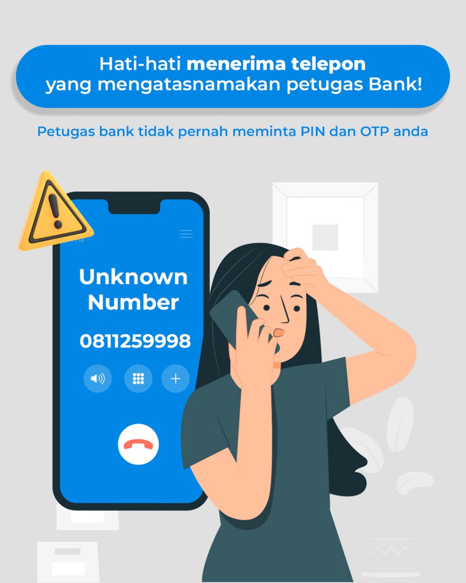 Indra_Rethts's tweet photo. "Kalau di kirim informasi dari nomor yang mengatasnamakan BRI cek dulu kebenarannya lewat call center BRI di 14017/1500017"
#AwasSoceng
#8rantasSoceng https://t.co/Bt1v0kMSlQ