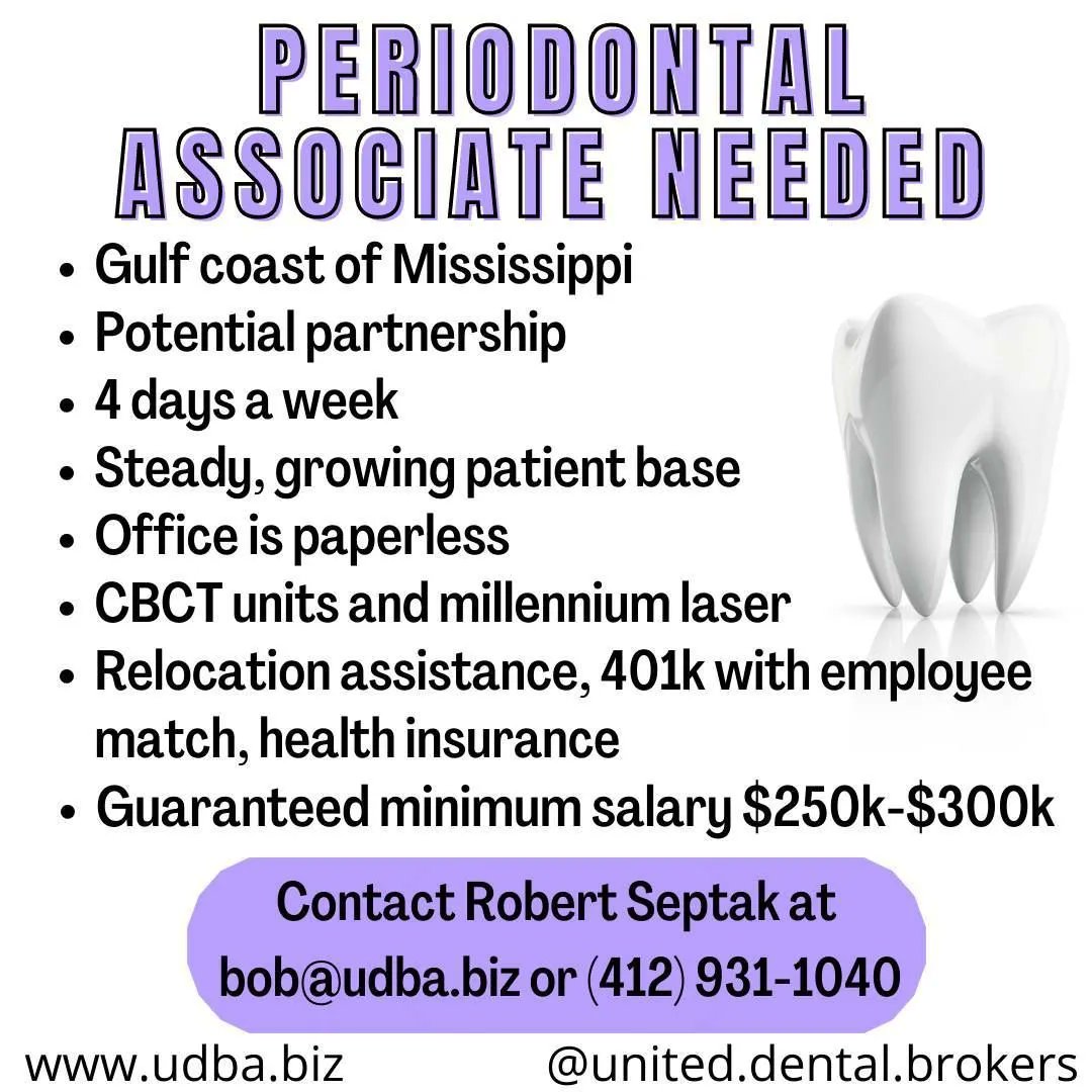 United Dental Brokers of America on Twitter: "Perio associate needed in  Mississippi! #periodontist #periodoc #perioresident #periodontics #dental  #dentist #dentistjobs #periodontology #implants #dentalimplants  #implantdentistry https://t.co/utL8Fw8HlS ...