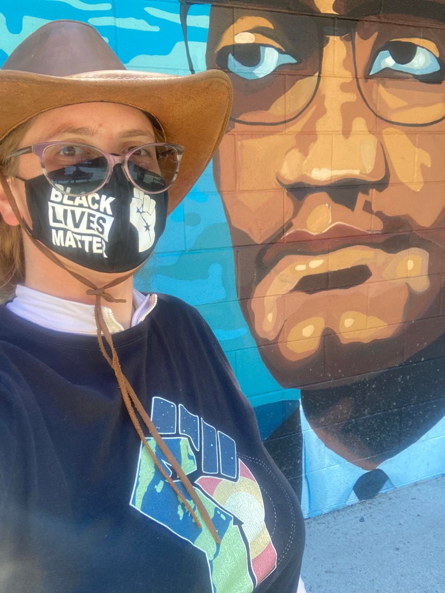 FireballStraya's tweet photo. I attended my first Juneteenth celebration, repping my #BlackInGeo shirt. Thanks for the party, Malcom. https://t.co/Obqrfr1KP1