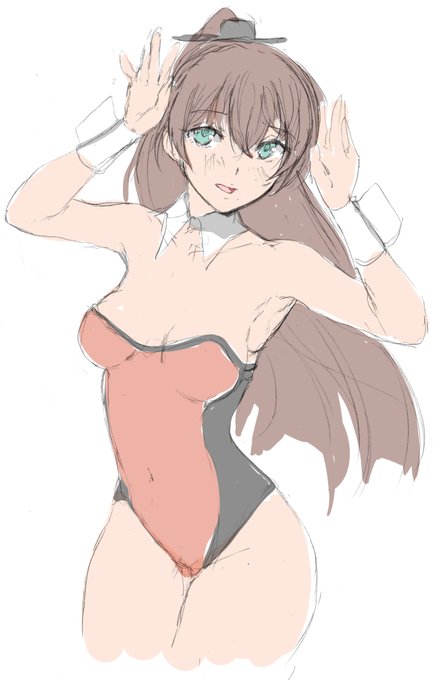 wip
バニー熊野のラフ～
うさみみ描き忘れたw
熊野好きな方に聞きたい…
胸の大きさは大丈夫でしょうか??
熊野は胸のサイズですべてが台無しになると
おうかがいしましたので 