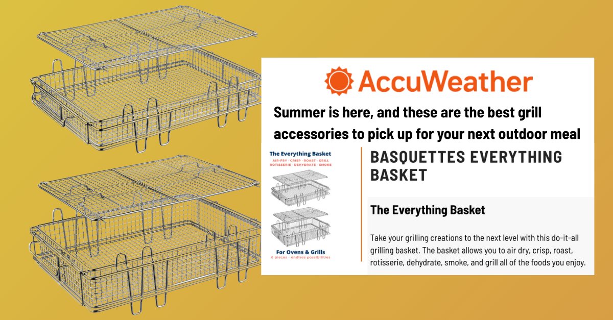 Talk about grill goals! Featured in <a href="/accuweather/">AccuWeather</a> for #FathersDay gifting, <a href="/BasquettesCook/">Basquettes for Cooking & Grilling</a> can do it all - just like Dad! bit.ly/3xZNBnb 

If you're a #journo working on upcoming stories, look no further than PitchBox Media for trends, innovative brands, and story ideas.