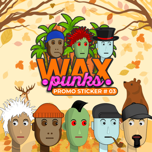wax_punks's tweet photo. Dear All,

We are giving away 45 Promo Sticker #3. There will be 9 lucky winners, each receiving 5 Stickers.

Head over to our Discord for all the details.
Discord Link: https://t.co/IQSX6td4O3

Good luck everyone! https://t.co/PZR1iYjGDh