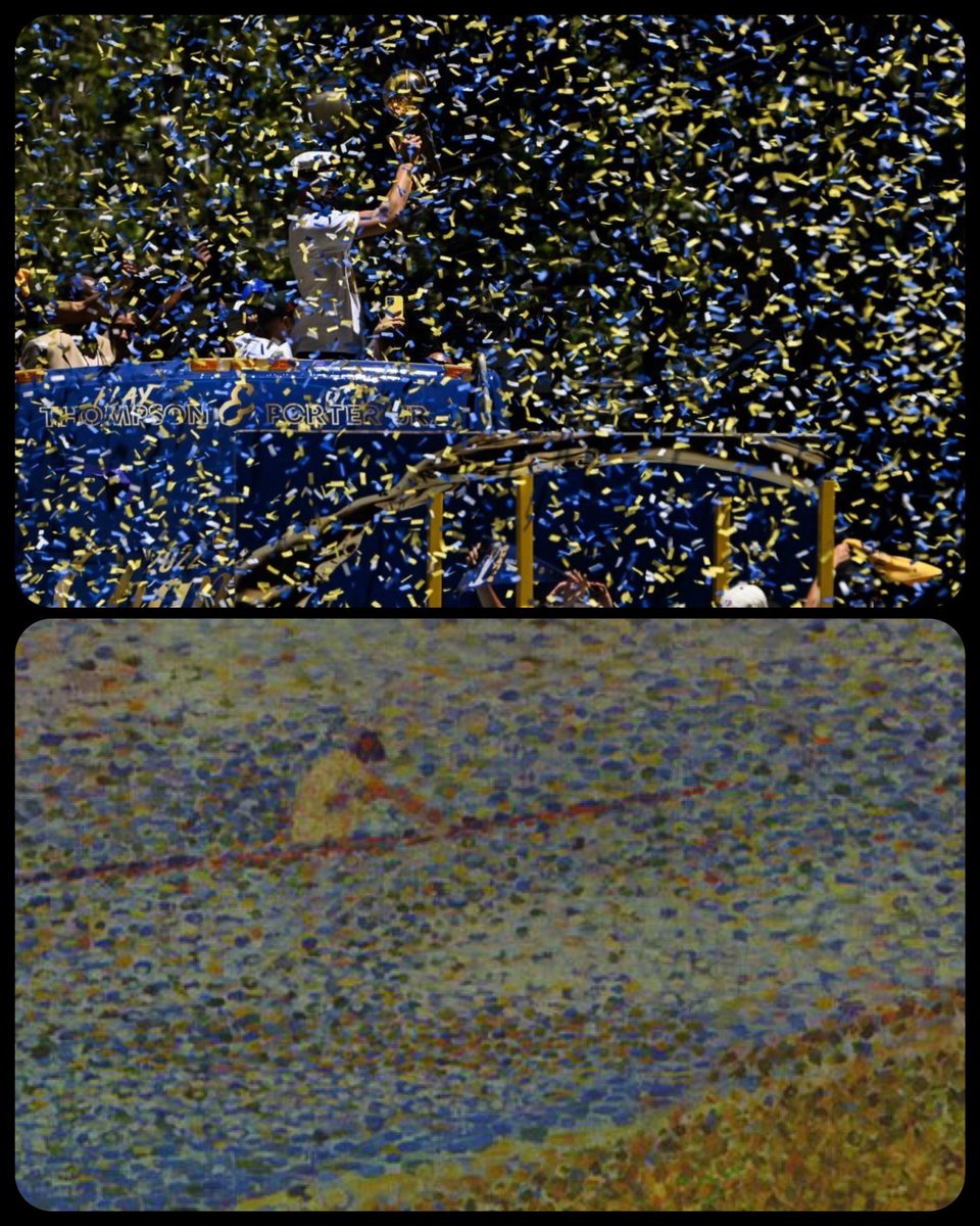 ArtButSports's tweet photo. The Seine at La Grande Jatte, by Georges Seurat, 1888, 📸: @pfal https://t.co/8owcfGrhpG