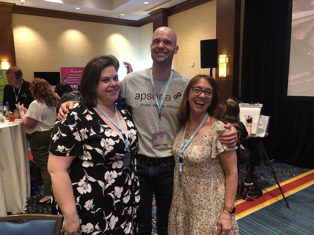 It’s so much fun to meet your partners in person! ⁦<a href="/SEDreamin/">Southeast Dreamin'</a>⁩ <a href="/apsona4sfdc/">Apsona</a>⁩ ⁦<a href="/justinbarss/">Justin Barss (he/him)</a>⁩ ⁦<a href="/akdklinger/">Alexandra Klinger</a>⁩ ⁦<a href="/cloud4good/">Cloud for Good</a>⁩