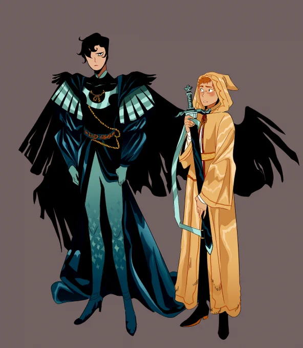 A crow and his sword holder. 