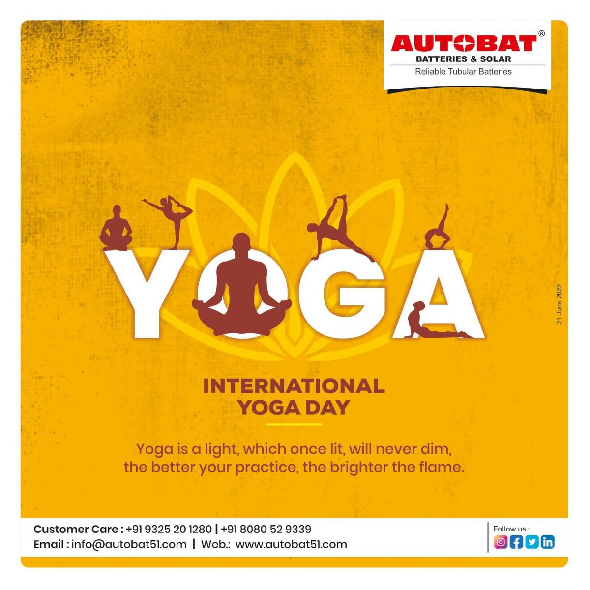 AutobatL's tweet photo. INTERNATIONAL YOGA DAY
Yoga is a light, which once lit, will never dim, 
the better your practice, the brighter the flame.
#internationalyogaday 
#yoga 
#yogaday 
#yogapractice 
#yogainspiration 
#yogalife 
#yogaeverydamnday 
#meditation 
#fitnesstime https://t.co/lk1n58jA9n