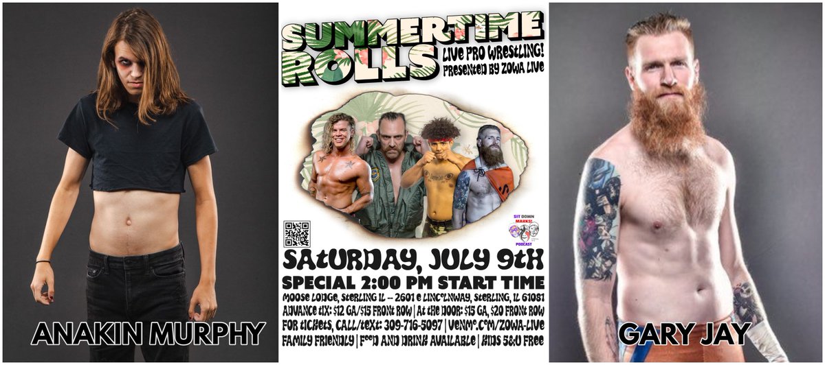 zowalive's tweet photo. It's two former Fireweight Champions going head to head on July 9th in Sterling when 
@anakinsadmurphy takes on @StiffRoboGinger! #ZOWA #SummertimeRolls #Raw https://t.co/Fa3uMDVD1W