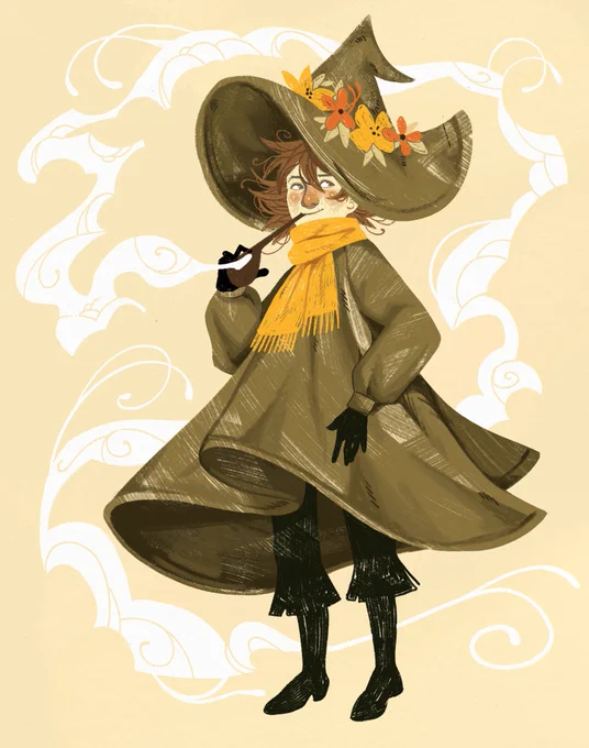 going back on my roots as a moomin artist by drawing snufkin just because 