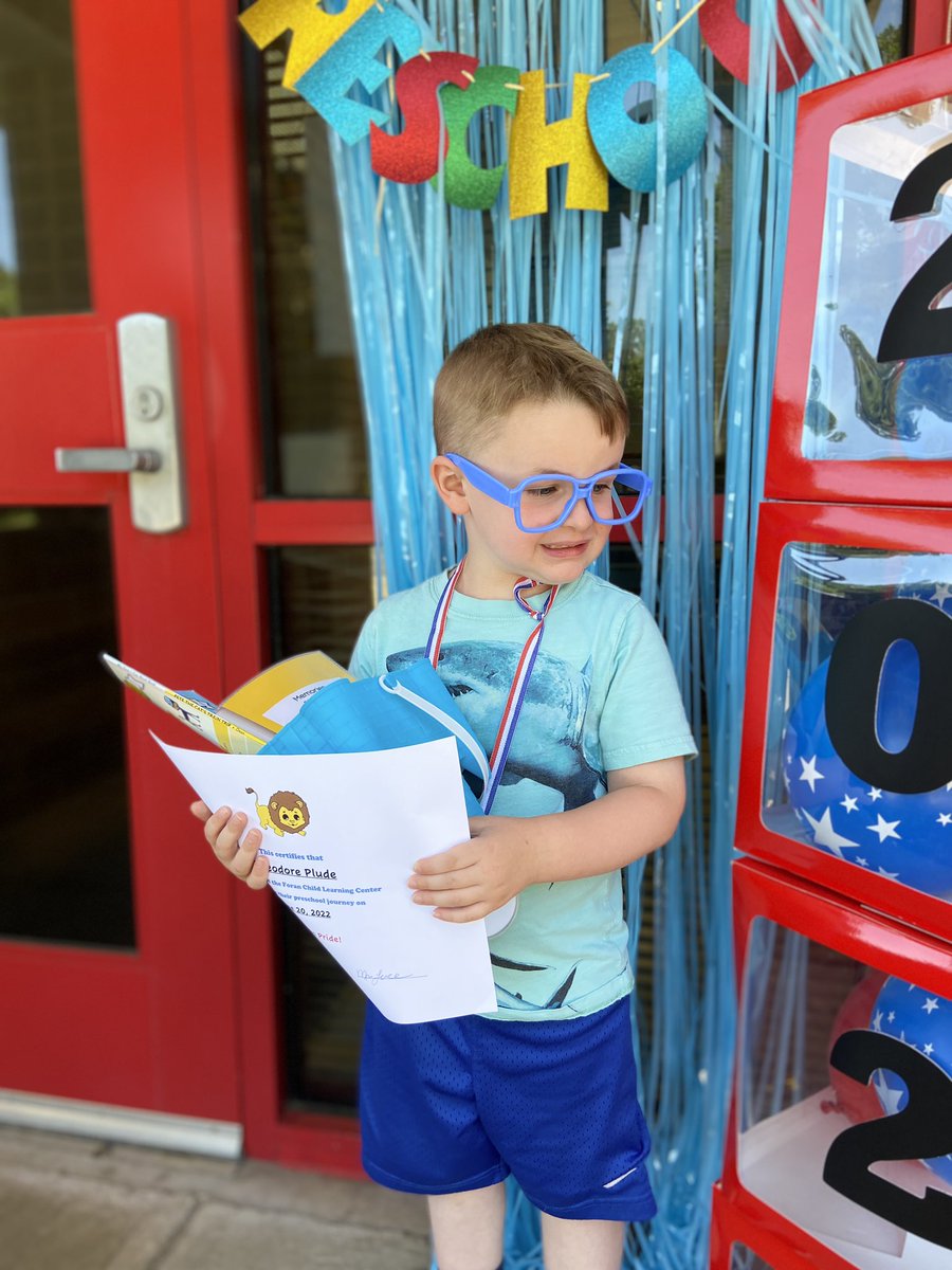 Another year awesome year at Foran’s Child Learning Center ! This cub is ready for Summer ❤️💙 🦁 #lionpride